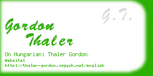 gordon thaler business card